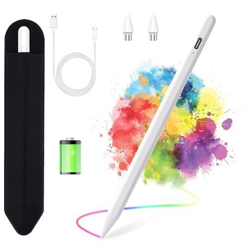 KARFUN Penna Tablet per Touch Screen Android,Compatibile con Samsung/Lenovo/Huawei/Vivo/XiaoMi Tablet,Telefono,Precisione Migliorata e Ricarica rapida Bianco