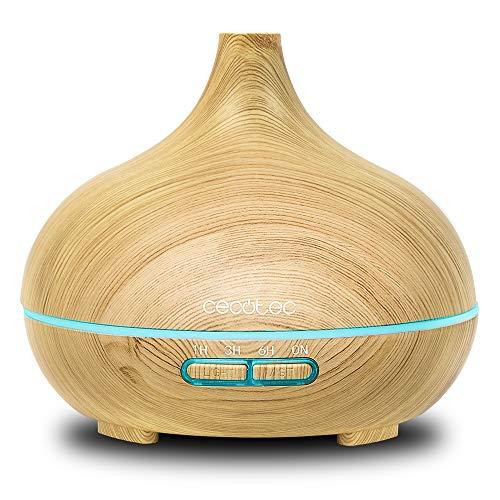 Cecotec Umidificatore e Diffusore di Aromi ad Ultrasuoni con Timer Pure Aroma 300 Yang 10 W, 300 ml, Timer fino a 6 ore, 7 colori LED, funzione aromaterapia, ultra silenzioso