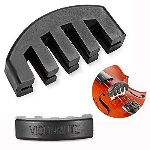 Cisixin Sordina Mute Silenziatore con 5 Denti per Violino, Leggero e Morbido in Gomma