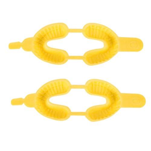 HEALIFTY Vassoi monouso dentali Vassoio schiuma Vassoio doppio arco dentale M 50 pezzi (giallo)