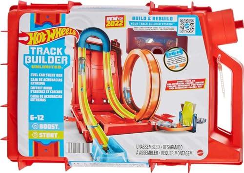 Hot Wheels-Track Builder Unlimited Box Tanica di Benzina, Set per Costruire Piste con Acrobazie e Corse, Porta Macchinine e Pezzi di Pista, Giocattolo per Bambini 6+ Anni, HDX78
