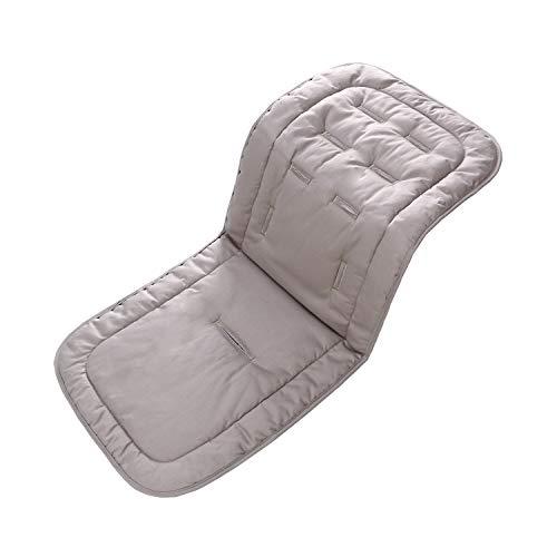 Miracle Baby Riduttore Passeggino Universale Neonato,Copriseduta per Passeggini,Morbido & Reversibile in Puro Cotone Copri Seggiolino Auto,Infant Cuscino Pad (Grigio)