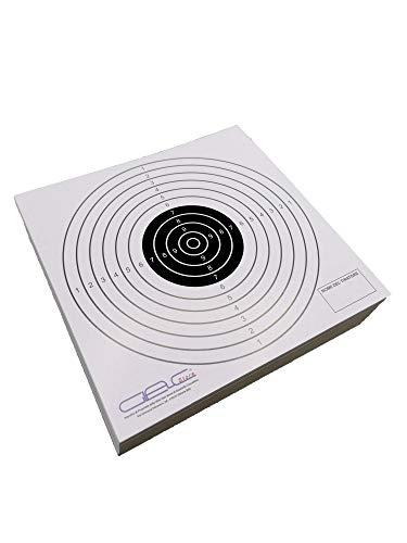 Glac Store® Set da 100 Bersagli in Cartoncino 14x14 cm Quadrato T1 con Nome del Tiratore per Bersaglio da Gara Competizione Softair