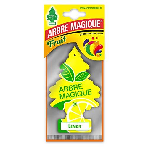 Arbre Magique Mono, Profumatore Auto, Fragranza Limone, Profumazione Fresca e Fruttata, Durata fino a 7 Settimane, Made in Italy, Confezione da 1 Pezzo