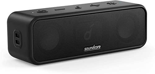 Soundcore 3 Cassa Bluetooth Portatile con suono stereo, IPX7, 24h, PartyCast, BassUp, EQ personalizzata - per la casa, l'esterno e la spiaggia