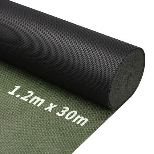 ECCOGREAT Tessuto Non Tessuto per Erbacce da Giardino, 1,2 m x 30 m, permeabile all'Acqua, Tessuto Ecologico per Erbacce in Polipropilene Non Tessuto, per Giardino