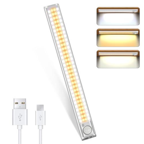 DFGOTOP Luce Armadio LED con Sensore di Movimento, lampada led Ricaricabile Senza Fili con Striscia Magnetica Adesiva, Lampada Notturna Magnetico USB Per Scale