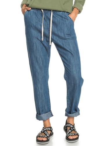 Roxy Slow Swell-Jeans Elasticizzati con vestibilità Relaxed da Donna, Medium Blue, M