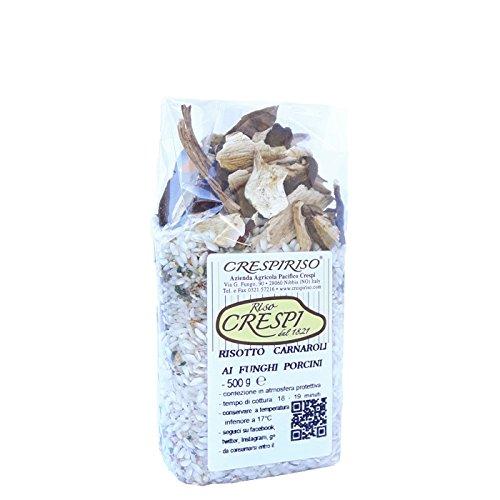 Crespiriso - Risotto Pronto ai Funghi Porcini 500g - Preparato con Riso Carnaroli di Alta Qualità, Ideale per Piatti Gourmet e Facili da Preparare