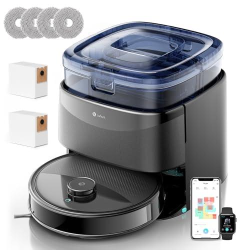 Lefant M3Max Robot Aspirapolvere Lavapavimenti con Mappatura, dToF 360°, 20000Pa, Doppio Mop Rotante, Auto-Svuotamento 3.2L, Lavaggio Mop 45°C e Asciugatura, PSD, WiFi 2.4G/5G, Alexa/APP