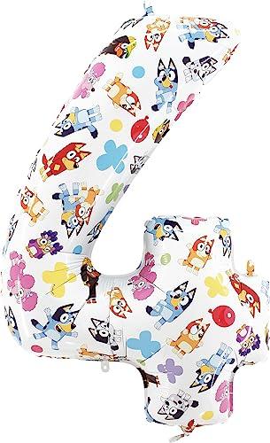 Toyland® 26 Inch Bluey & Bingo Number Foil Balloon - Palloncini per feste per bambini - Numero 1-5 disponibile
