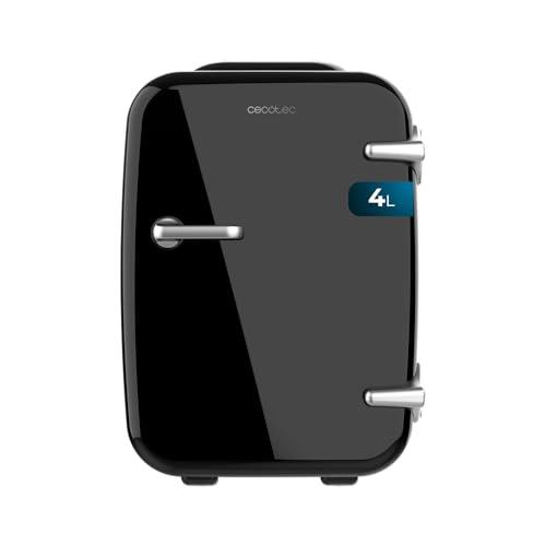 Cecotec Mini Frigorifero Bolero MiniCooling 4L Habana Black, 12V-220V, Compatibile con auto e roulotte, Funzione di raffreddamento e riscaldamento, Intervallo di temperatura 5-65°C, Trasporto facile
