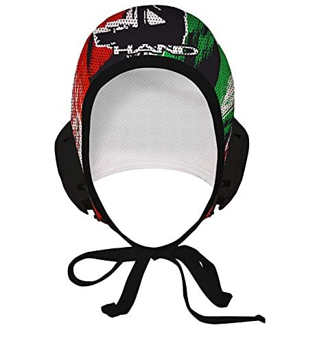 HAND SPORT Cuffia da Pallanuoto,Calottina Pallanuoto, MOD. Washed-Up Italia Professional, Unisex.