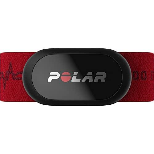 Polar H10, Sensore di Frequenza Cardiaca Toracico, Unisex, con Trasmissione Ant+ e Bluetooth, Memoria Interna, Impermeabile, Elastico Comodo e Stabile, Rosso (Red Beat), M-XXL, H10