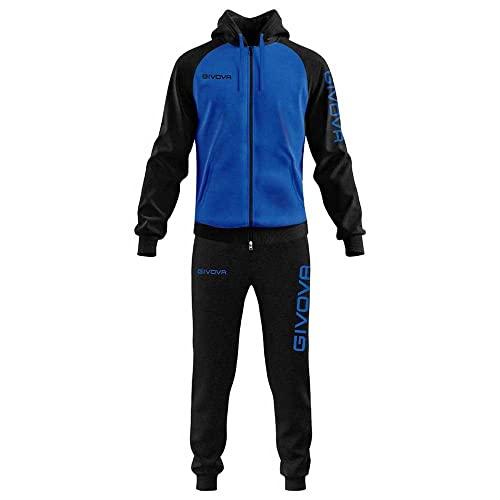 GIVOVA TUTA SUPER KING FELPA AZZURRO/NERO Tg. L