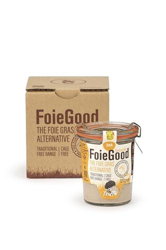 FoieGood – Paté Spalmabile di Anatra – Paté di Fegato d’Anatra – Ideale per Antipasti – Morbido e Cremoso – Senza Alimentazione Forzata – Vasetto in Vetro 120 g