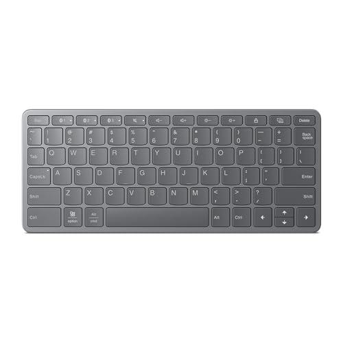 Lenovo Wireless Keyboard Layout Italiano QWERTY, tastiera Bluetooth e USB-C per Tablet/PC/Smartphone, compatibile con Android/Windows/iPadOS, design ultra-slim, batteria ricaricabile fino a 60 ore