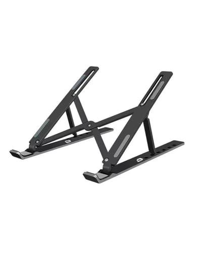 Supporto per computer portatile regolabile in plastica – Rialzo portatile pieghevole di piccole dimensioni nero BLC1043-01
