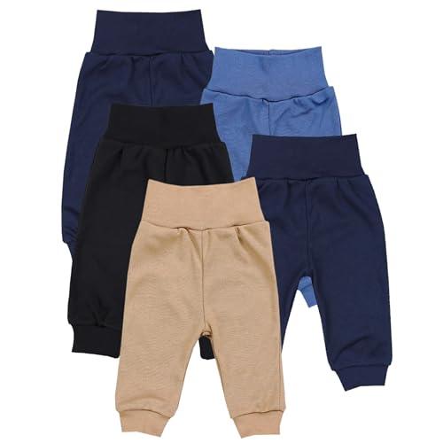 TupTam Pantaloni Bambino 5 Pezzi – Pantaloni Tuta Cotone per Bambini e Neonati, Morbidi e Comodi, Oeko-Tex, Ragazzo, 92