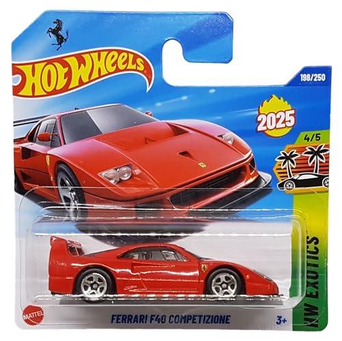 Hot Wheels Ferrari F40 Competizione HYW59 HW Exotics 4/5 Short Card Red Ferrari Licenza Mattel 2025 1:64