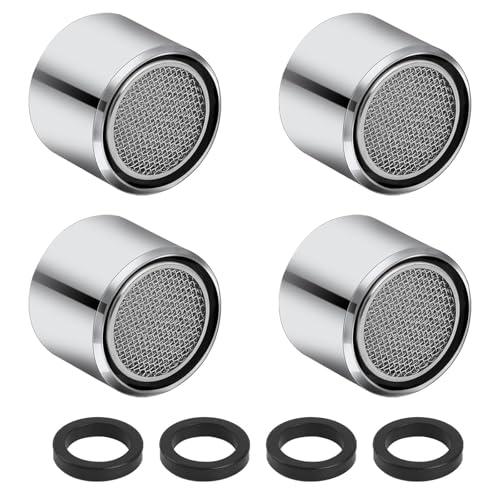 4 Pezzi Aeratore Rubinetto Cucina M22,Rompigetto Rubinetto Cucina,con 4 Rondelle,Antispruzzo,Risparmio Idrico,Filtri Rubinetti Lavandino per Bagni e Cucine (22mm Filettatura Femmina)