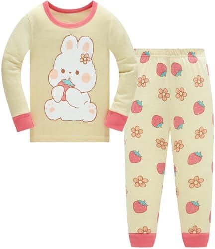 TEDD - Pigiama da bambina in cotone con motivo di un dolce unicorno, a maniche lunghe, set da 2 pezzi, pigiameria invernale e per Natale, taglia 1-12 anni, 11-12 Jahre