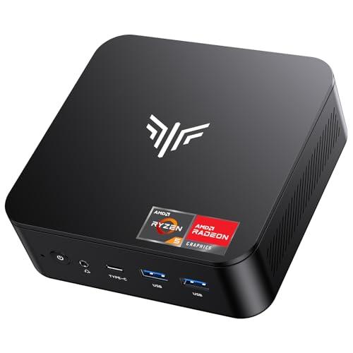 NiPoGi Essenx E3 Mini PC АMD Ryzen 5 3500U (migliore di N.150/Max 3,7 GHz/28 W) W11-Pro 16 GB DDR4 512 GB SSD, Mini computer con Dual LAN/tre schermo 4K / WiFi/Bluetooth/USB3.2 per ufficio, home
