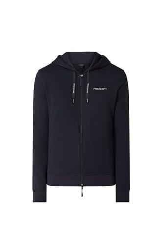 Armani Exchange French Terry Hoodie, Elastico in Vita, Uomo, Blu (Navy 1510), XL