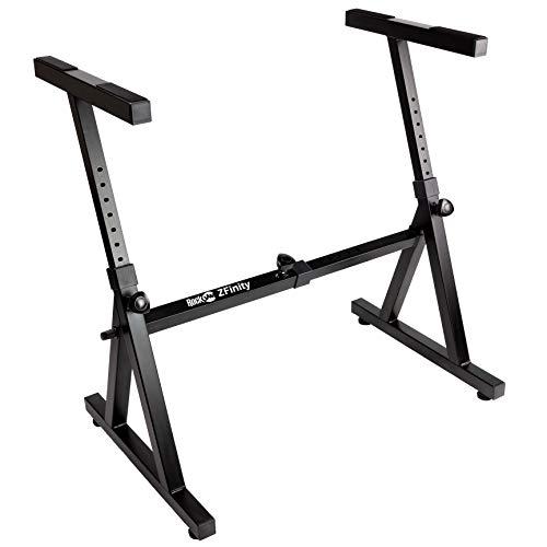 RockJam Supporto per Tastiera Robusto a Telaio Z con Cinghie di Bloccaggio & Lezioni