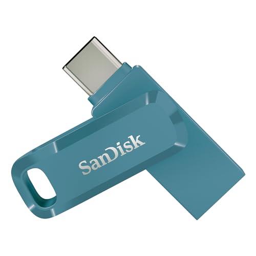 SanDisk 256GB Ultra Dual Drive Go, Unità flash USB Type-C con connettori USB reversibili di Tipo C e Tipo A, fino a 400 MB/s per smartphone, tablet, Mac e computer Navagio Bay