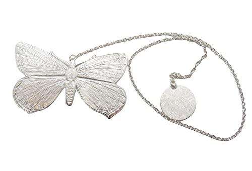 Farfalla : Segnalibro in Argento 925 - Segnapagina con catenella - libro - lepidottero -