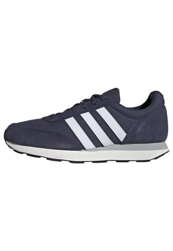 adidas Run 60s 3.0 Leather Shoes, Sneakers Uomo, Shadow Navy Cloud White Core Black, 44 EU