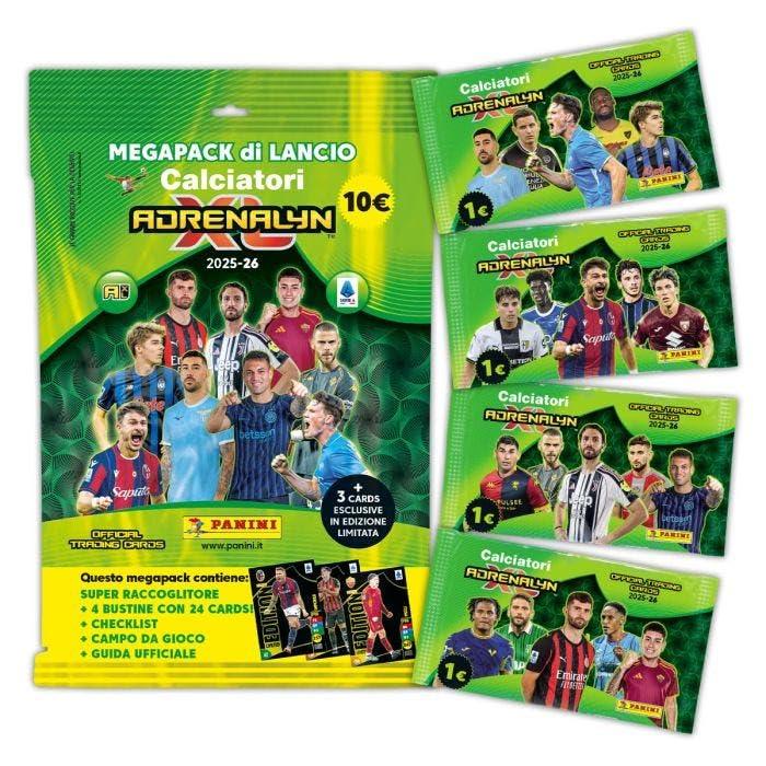 GENERICO ALBUM STARTER PACK CON 4 BUSTINE DI CARD ADRENALYN XL 2025/2026 CALCIATORI PANINI + 3 LIMITER EDITION. Panini S.p.A