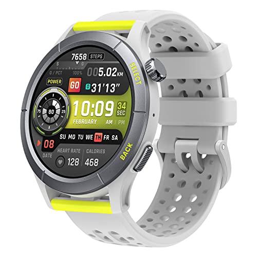 Amazfit Cheetah Round, 47 mm, Runner Smartwatch, GPS Dual-band, Navigazione Percorso, Mappe Offline, Allenatore di Corsa, Cardiofrequenzimetro, Alexa Integrato, 14 Giorni Durata Batteria