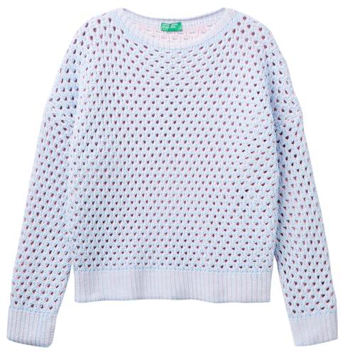 United Colors of Benetton Maglia SC Barca M/L 1194E10D9 Maglione, Blu, M Donna