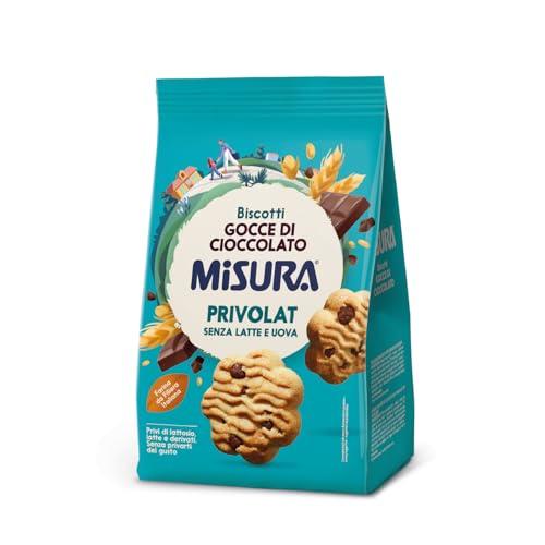 Misura Privolat Biscotti con Gocce di Cioccolato - Senza Latte e Uova, Confezione da 290 gr