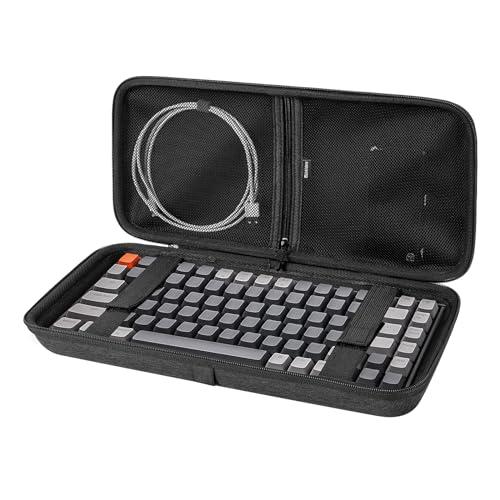 Linkidea Custodia da viaggio rigida per tastiera al 75%, tastiera wireless a 84 tasti, custodia protettiva per il trasporto, compatibile con Keychron K2, Logitech POP Keys Mechanical, tastiera