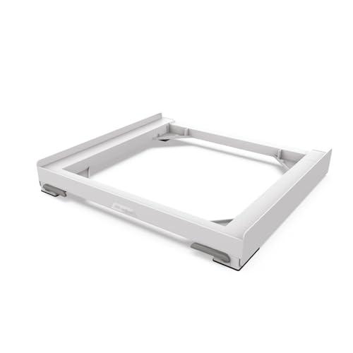 Meliconi BASE MOVE EVO SIOC, Base per Lavatrice con Ruote e Freni, Imballo ecologico e Anti Rottura, per elettrodomestici standard 60x60cm, supporta 250kg, anche per colonna bucato, bianca