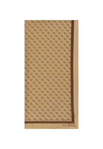 GUESS Sciarpa Katia 90×180 4g logo AW5341POL03 latte logo