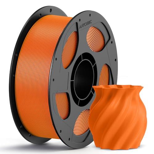 ANYCUBIC Filamento PETG 1,75 mm, Filamento Robusto e Durevole per Stampanti 3D, Eccellente Adesione Degli Strati, Adatto Alla Maggior Parte Delle Stampanti FDM, 1KG Arancione