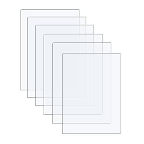 Langaelex 6 Lastre Plexiglass 13x18cm (Spessore 1mm) Lastre Metacrilato Trasparente per Cornice per Foto, Visualizzazione di Progetti, Pittura