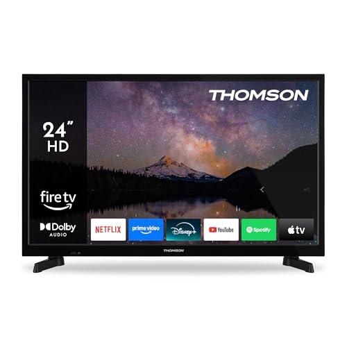 THOMSON 24 Pollici (60 cm) HD LED Smart TV con Fire TV, Controllo vocale Alexa, AirPlay, Wi-Fi, Triplo sintonizzatore(cavo/satellite/antenna), Bluetooth 5.0, HDMI, USB, AV IN, CI+, 24HF2S35