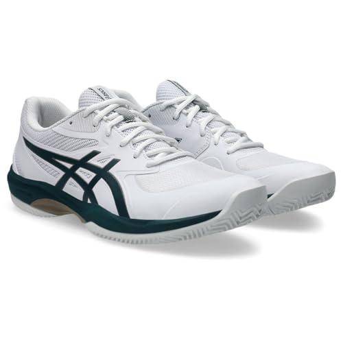 ASICS Game FF Clay, Sneaker Uomo, Bianco/Verde SASSONE, 44.5 EU