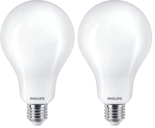 Philips LED Lampadina Goccia, 200W, E27, Luce Bianca calda, 3452 lumen, (Ø x L) 9,5 cm x 16,5 cm (Confezione da 2)