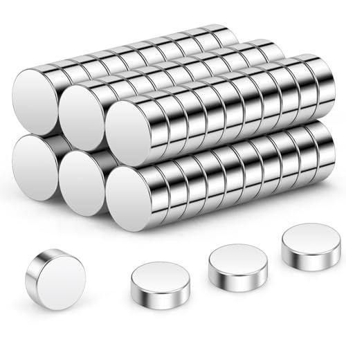 Wukong N45 Mini Magneti Forti, 6x2mm | 60 pezzi Magneti al neodimio Piccoli ma forti per il frigorifero, l'ufficio, la stampante 3D, il modellismo e il fai da te