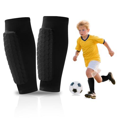 Zyluniy Calcio, Mini Parastinchi Uomo 1 Coppia 2025 Nuovo Bambini Uomini per Calciatori Crescenti | Calcio Pallacanestro Escursioni Nero