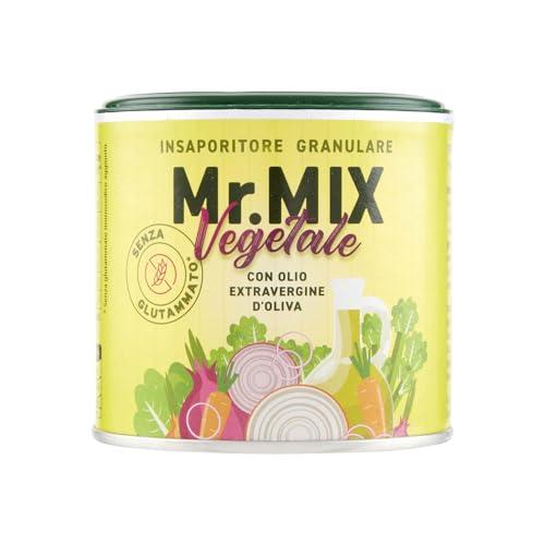 Mr. MIX, Insaporitore Granulare Vegetale, Senza Glutammato, con Olio EVO, Barattolo da 115gr