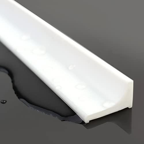 Adoture - Barriera per doccia pieghevole e sistema di ritenzione e mantiene l'acqua all'interno della soglia (Tipo L Bianco, 2 M)