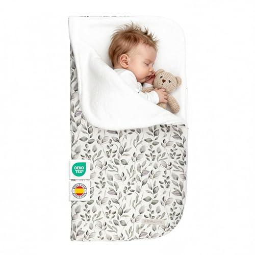 MIMUSELINA Sacco Nanna Invernale 0-6 Mesi Universale | Per Passeggino, Culla e Ovetto | Copertina Neonato Invernale Cotone Morbido e Caldo | 2 in 1: Sacco 92x46 cm o Coperta 92x92 cm