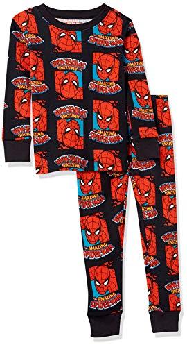 Amazon Essentials Marvel Pigiama Aderente, 2 Pezzi Bambini e Ragazzi, Marvel - Uomo Ragno, 6-7 anni